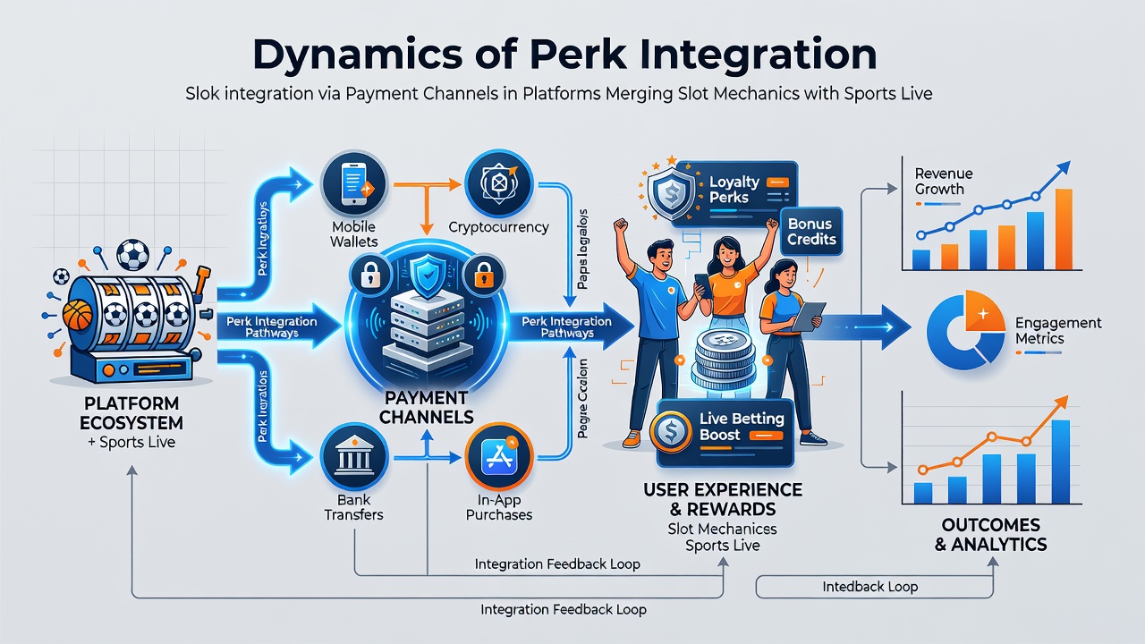 Diagram showing data flow from payment processors to unified loyalty systems across slots and sports betting